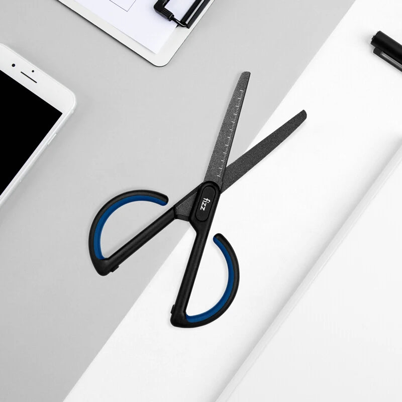 Youpin Fizz Anti-stick scissors with scale for Office School Student Stationary Scissor Household DIY tape shear Snip