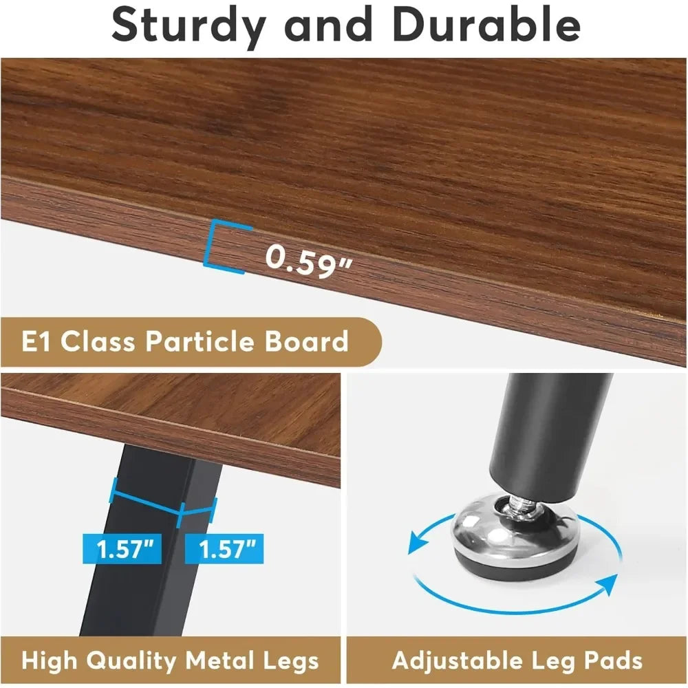 6FT Conference Table with Metal Legs for Office, Modern Industrial Seminar Tables, 70.8’’L X 31.5’’W X 29.5’’H Conference Table