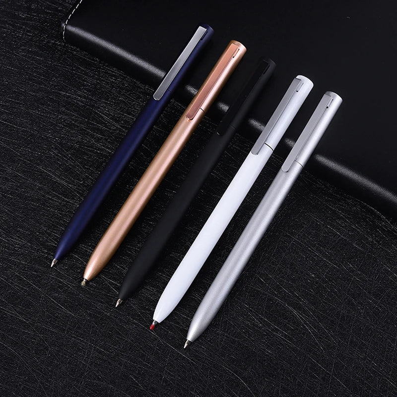 Metal Rotary Gel Pen Caneta Rollerball Ballpoint Pучки 0.5MM Refill Sign Pens Writing Smooth Office School Stationary Supplier